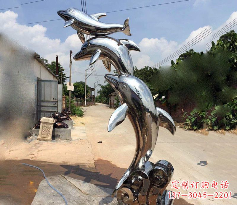 山东不锈钢海豚雕塑艺术的浪漫