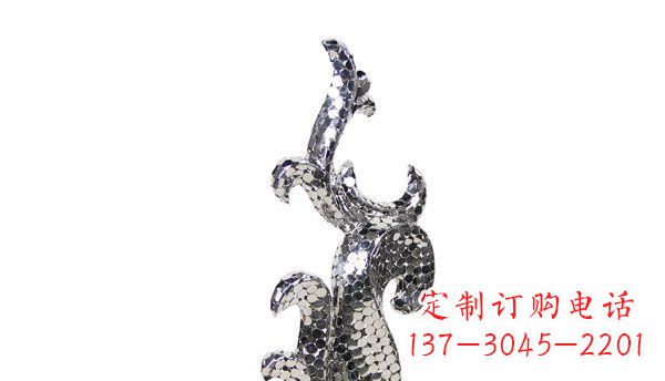 山东不锈钢海豚抽象雕塑