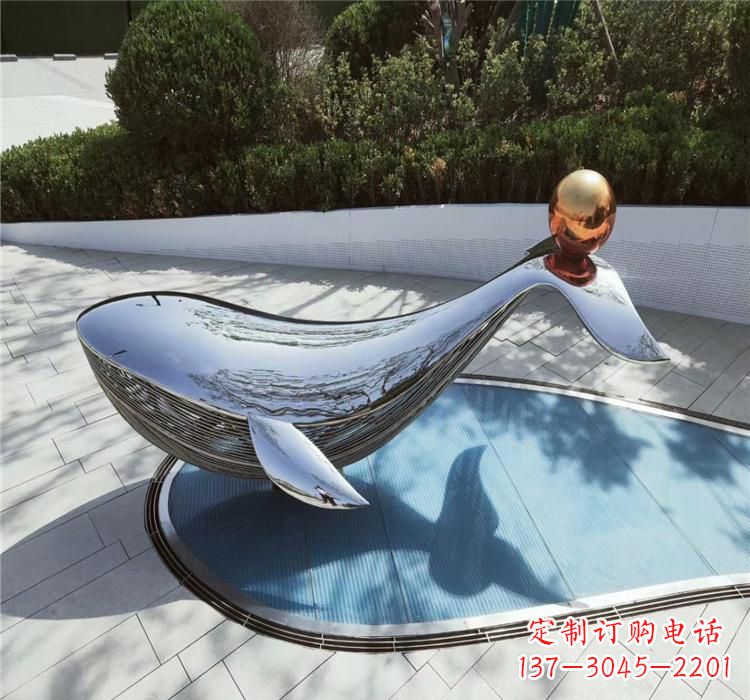 山东不锈钢海豚精美的雕塑作品