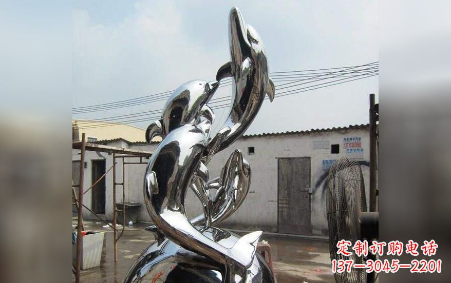山东海豚之美——不锈钢海豚雕塑