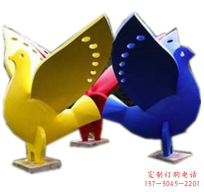 山东不锈钢制作的和平鸽雕塑