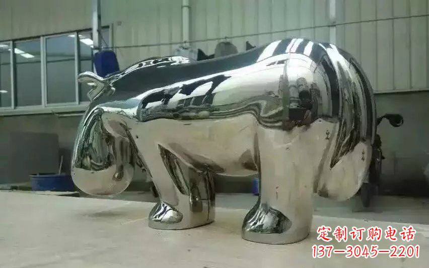 山东不锈钢河马雕塑美观耐用的艺术品