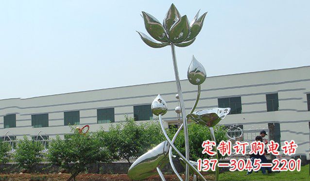 山东不锈钢荷花雕塑