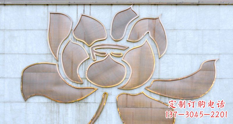 山东不锈钢荷花雕塑精致而富有意象