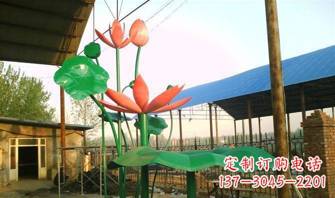 山东不锈钢荷叶雕塑精美而优雅