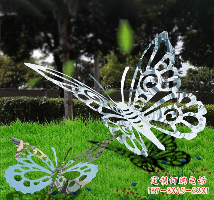 山东不锈钢蝴蝶昆虫雕塑