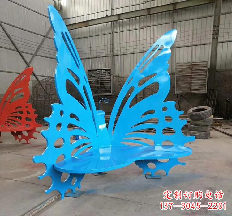 山东不锈钢蝴蝶座椅雕塑艺术精品