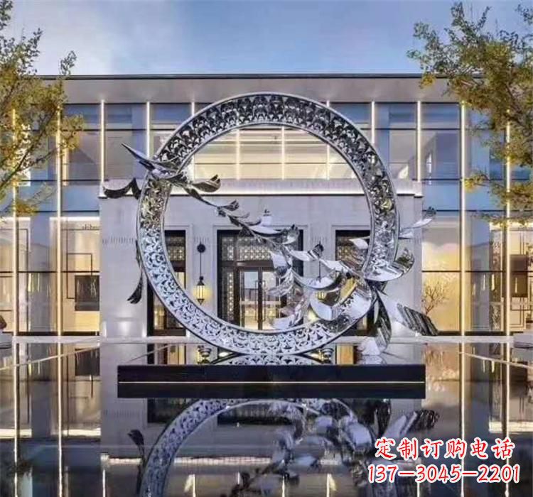 山东不锈钢户外大雁雕塑