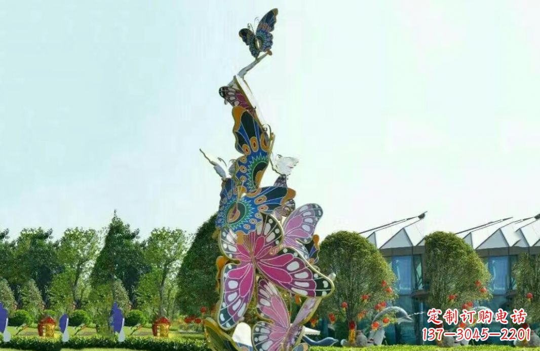 山东不锈钢蝴蝶美丽的雕塑之美