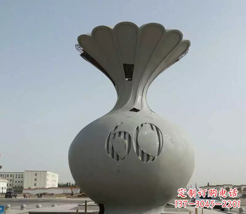 山东精美不锈钢花篮雕塑