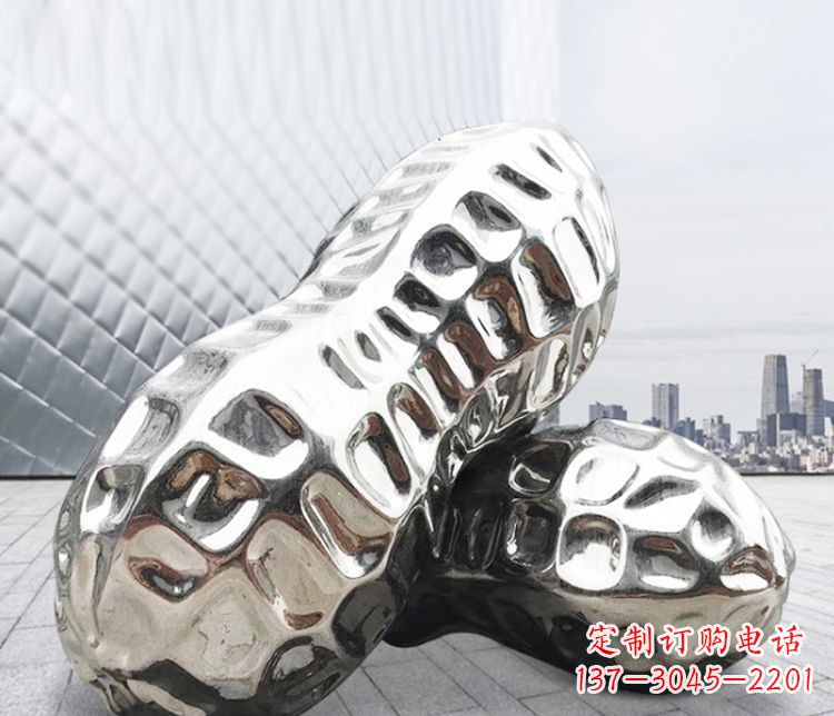 山东精美不锈钢花生雕塑