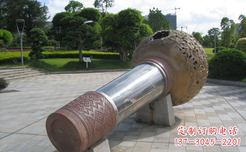 山东不锈钢话筒广场景观雕塑