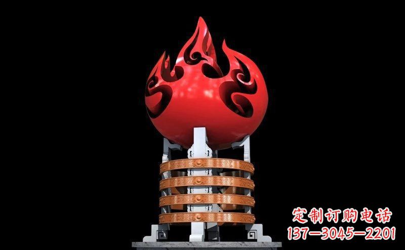 山东不锈钢火炬雕塑传承奋进精神