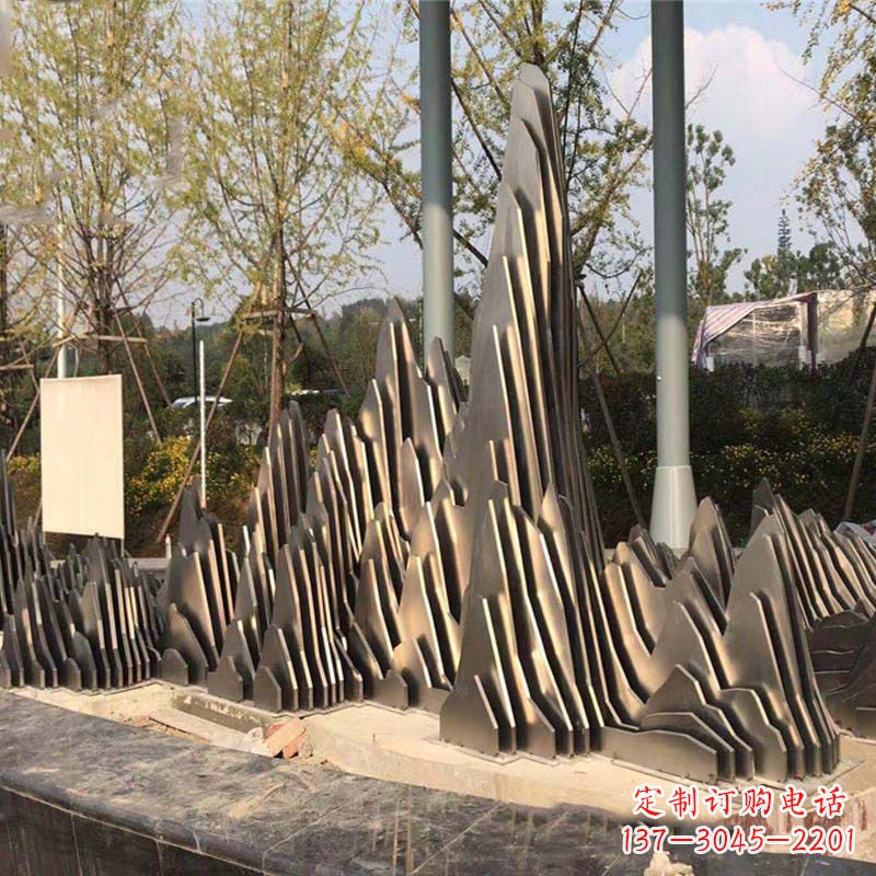 山东不锈钢假山雕塑艺术与环境的完美结合