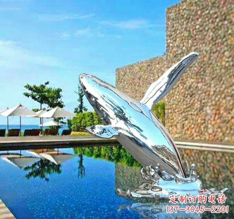 山东不锈钢鲸鱼动物雕塑
