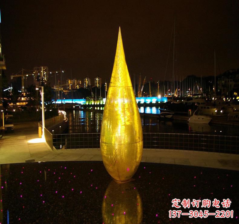山东不锈钢水滴雕塑给环境带来美丽