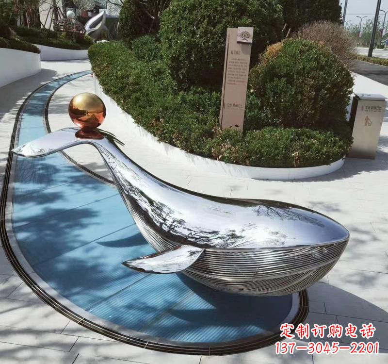 山东精美不锈钢海豚雕塑