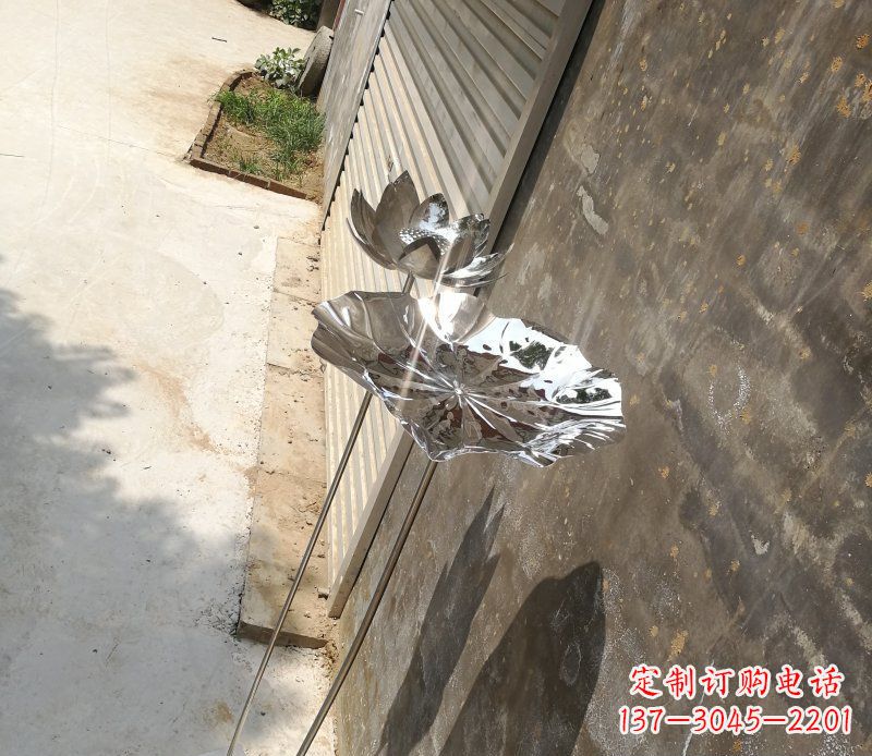 山东不锈钢荷叶雕塑精美的艺术瑰宝