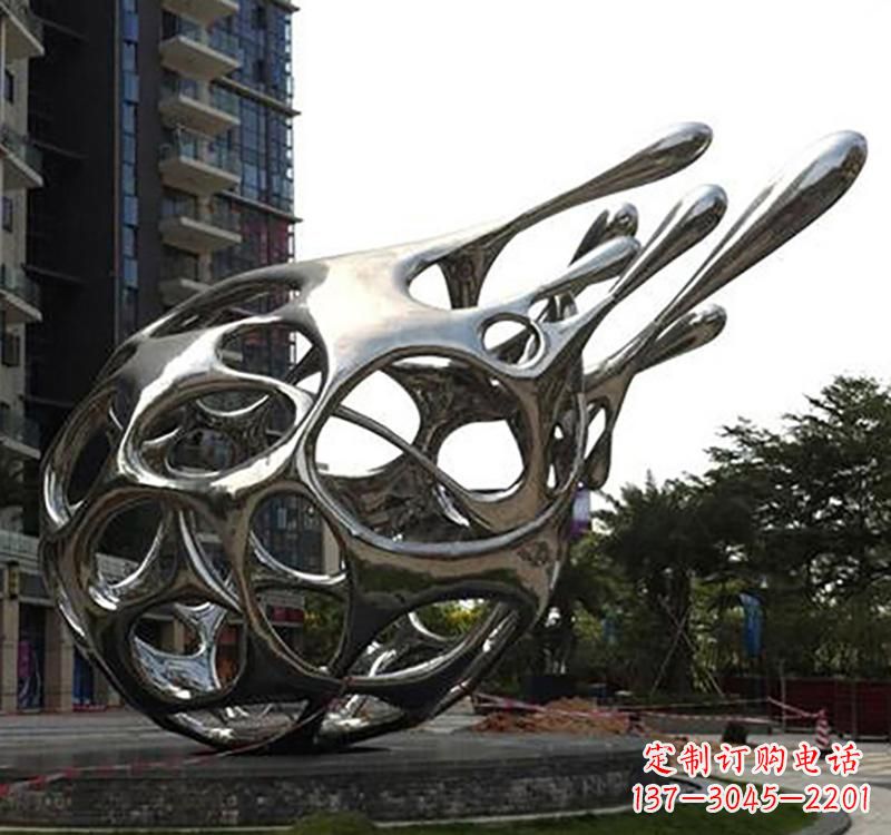 山东不锈钢镜面火龙果雕塑