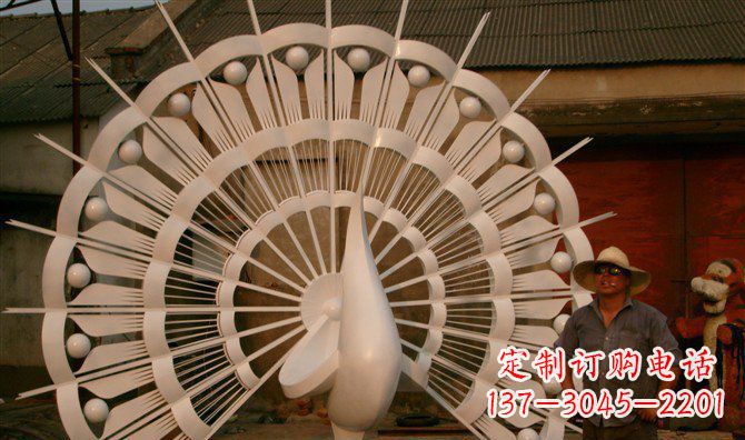山东不锈钢孔雀开屏雕塑