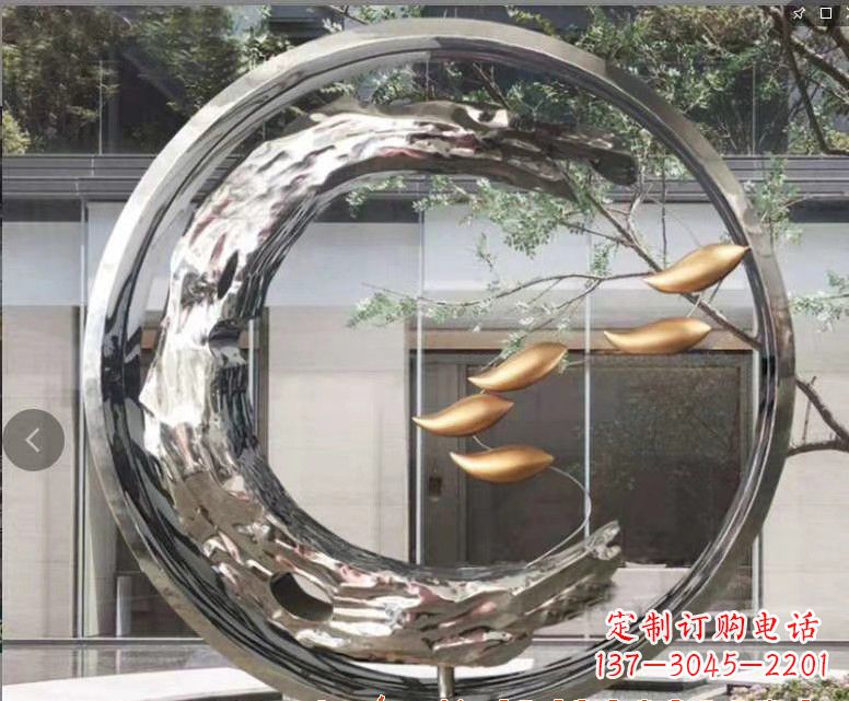 山东不锈钢鲤鱼跃龙门——一座精美的雕塑