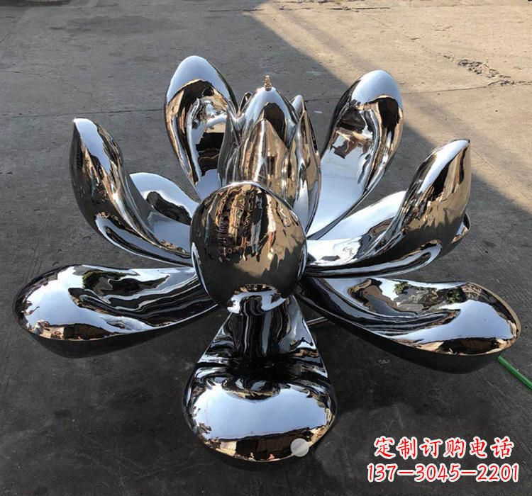 山东不锈钢莲花雕塑精美优雅