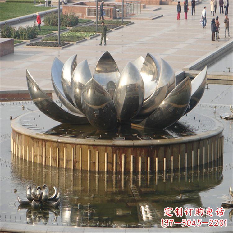 山东不锈钢莲花喷泉——艺术与美的完美结合