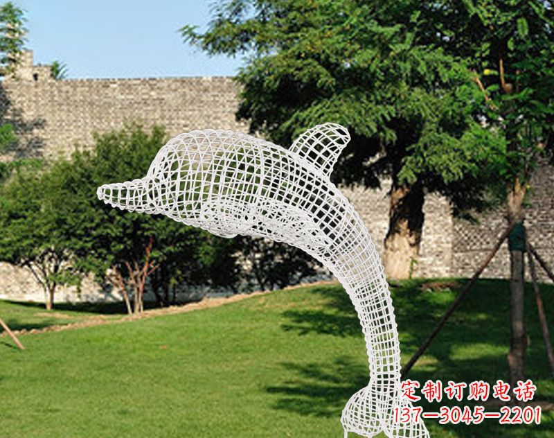 山东不锈钢海豚雕塑让海洋之美永存