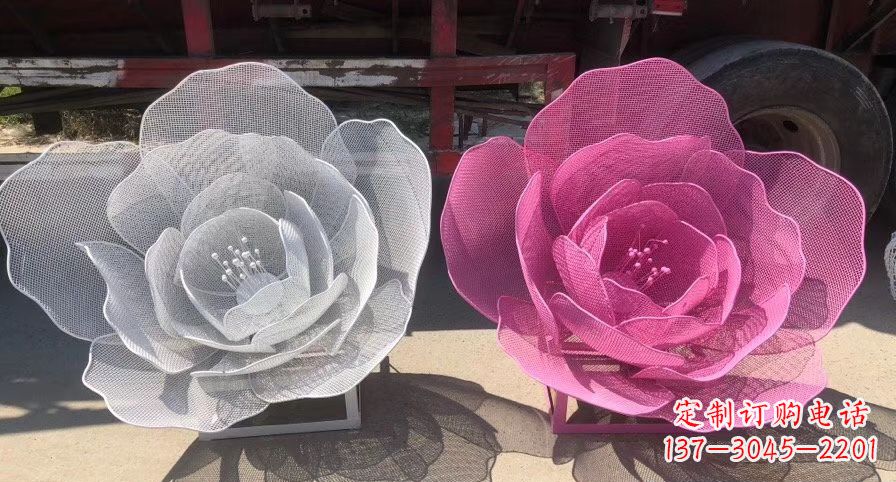 山东不锈钢荷花雕塑,给公园带来优雅美景