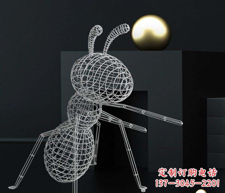 山东不锈钢镂空蚂蚁雕塑艺术与科技的结合