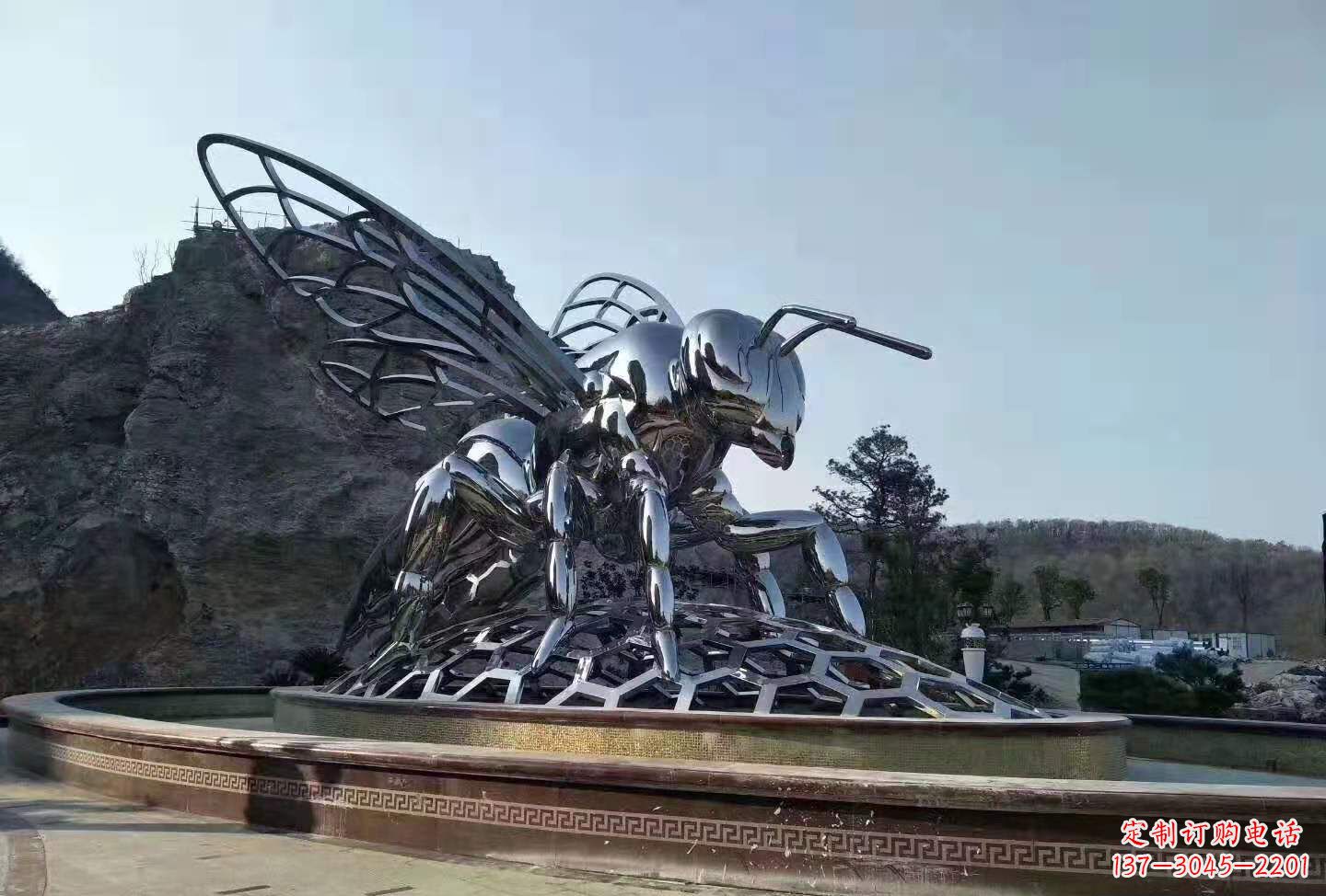 山东不锈钢蚂蚁雕塑广场景观雕塑大型动物雕塑