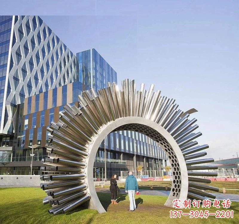山东不锈钢拱门雕塑高雅典雅的艺术