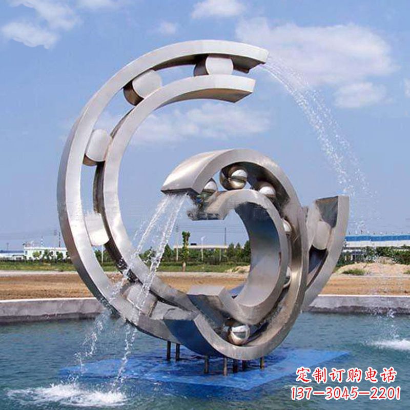 山东不锈钢喷水雕塑点缀园林水景的美