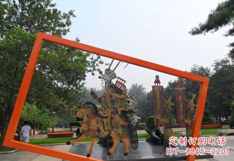 山东不锈钢皮影戏雕塑传承民间文化的艺术精粹