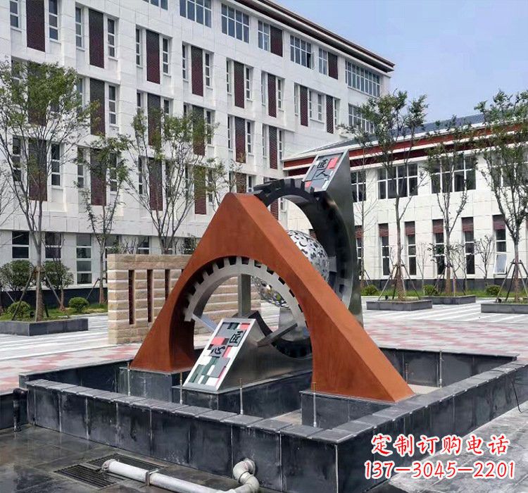 山东不锈钢齿轮雕塑精湛工艺展现匠心