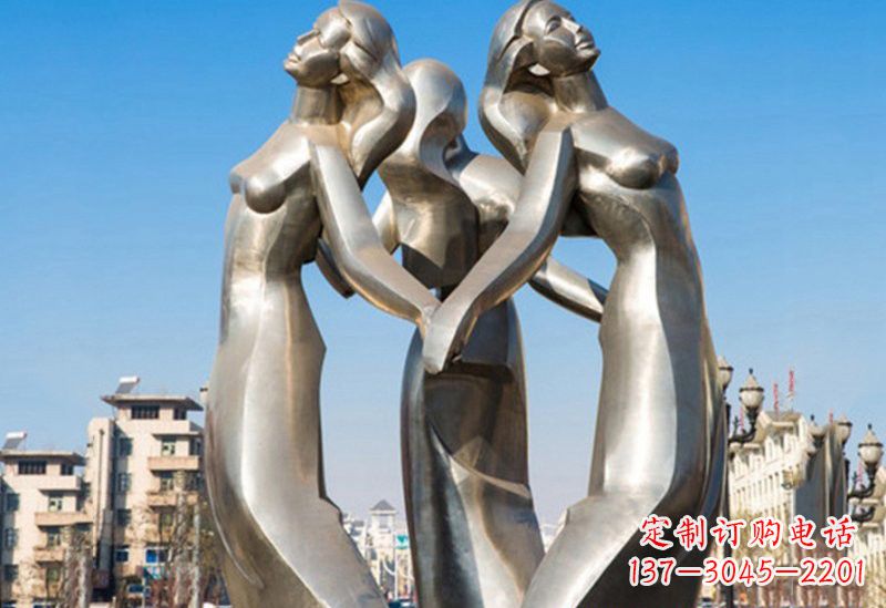 山东不锈钢女孩雕塑