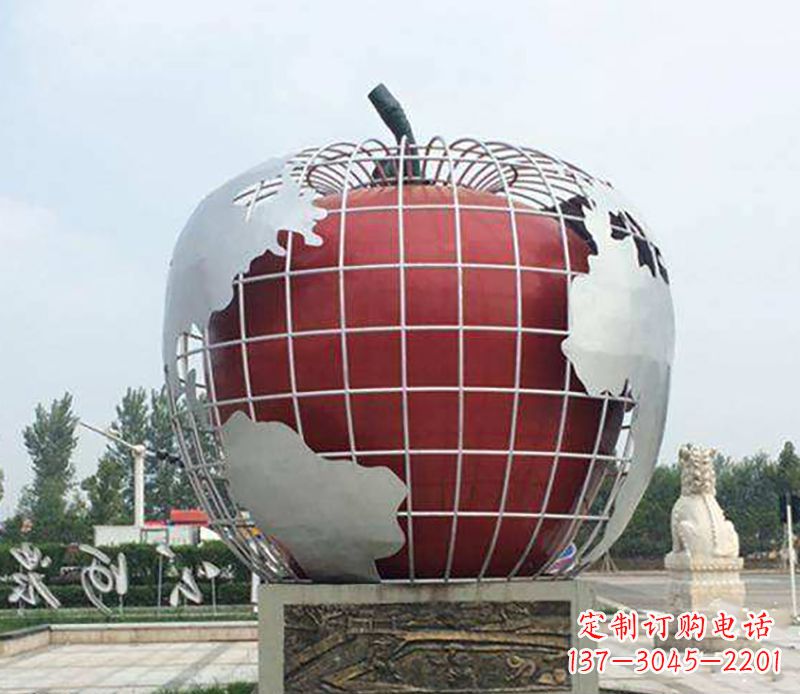山东不锈钢水果雕塑艺术品精美绝伦