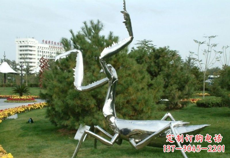山东不锈钢螳螂雕塑艺术的精美结晶