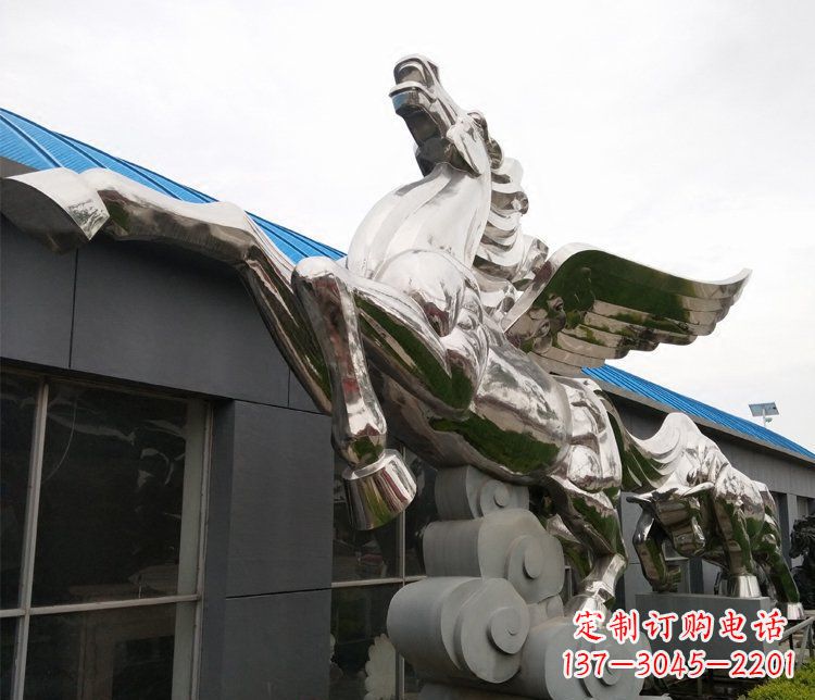 山东不锈钢飞马城市雕塑展现城市精神