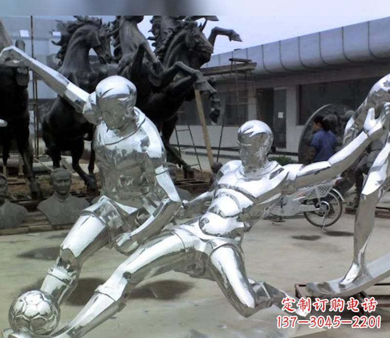 山东足球运动雕塑