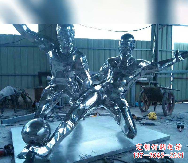 山东不锈钢足球雕塑精美的足球景观