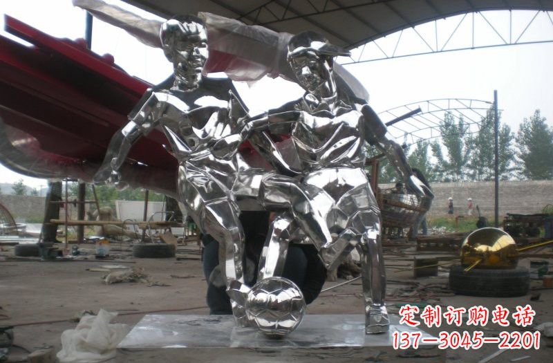 山东不锈钢足球雕塑精美的艺术品