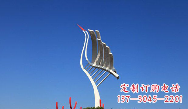 山东不锈钢天鹅丹顶鹤仙鹤雕塑