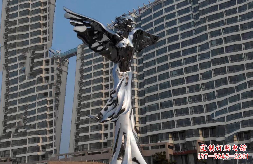 山东不锈钢天使城市景观雕塑
