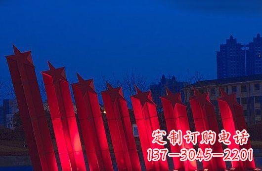 山东不锈钢五角星雕塑铸就永恒之美
