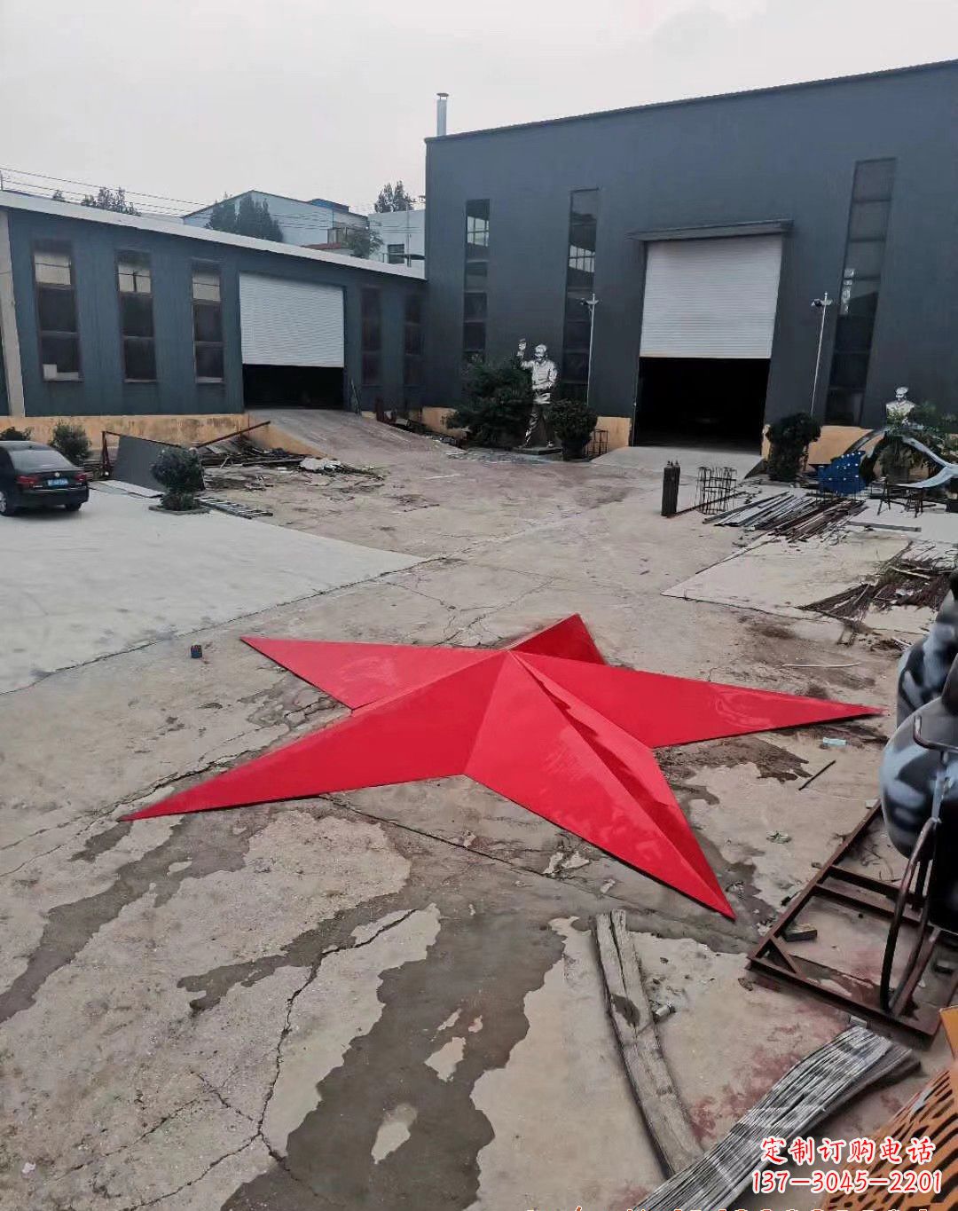 山东五角星的魅力不锈钢景观雕塑