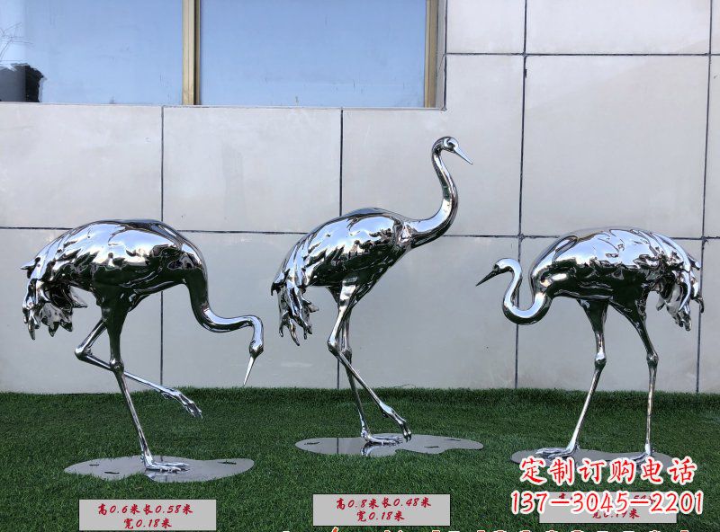 山东不锈钢仙鹤雕塑222