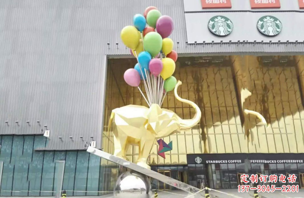 山东小象踩球不锈钢雕塑的魅力