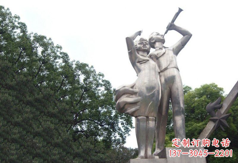 山东不锈钢小学生雕塑