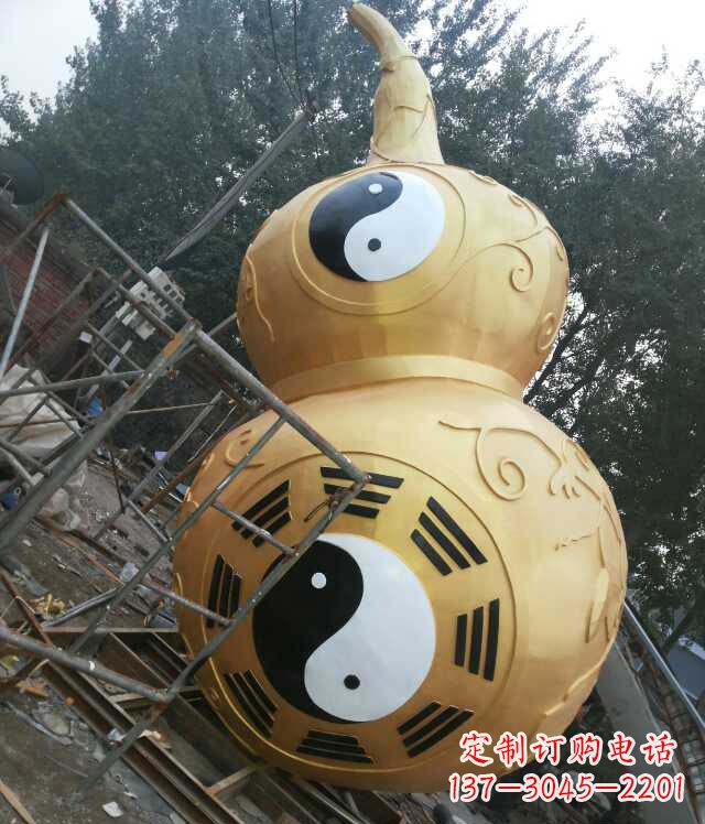 山东精美不锈钢葫芦雕塑